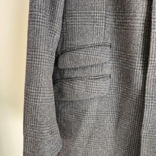 Banana Republic Tweed Wool Overcoat Topcoat Mens Large 44" Tailored Formal Gray - Picture 3 of 19