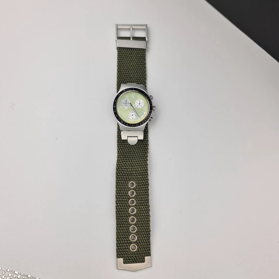 Swatch Irony Chronograph 2001 YCS4018 Bravely New Battery All Function Working - image 2 of 4