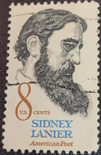 Scott #1446- 1972 Sidney Lanier American Poet 8 Cent Stamp Used