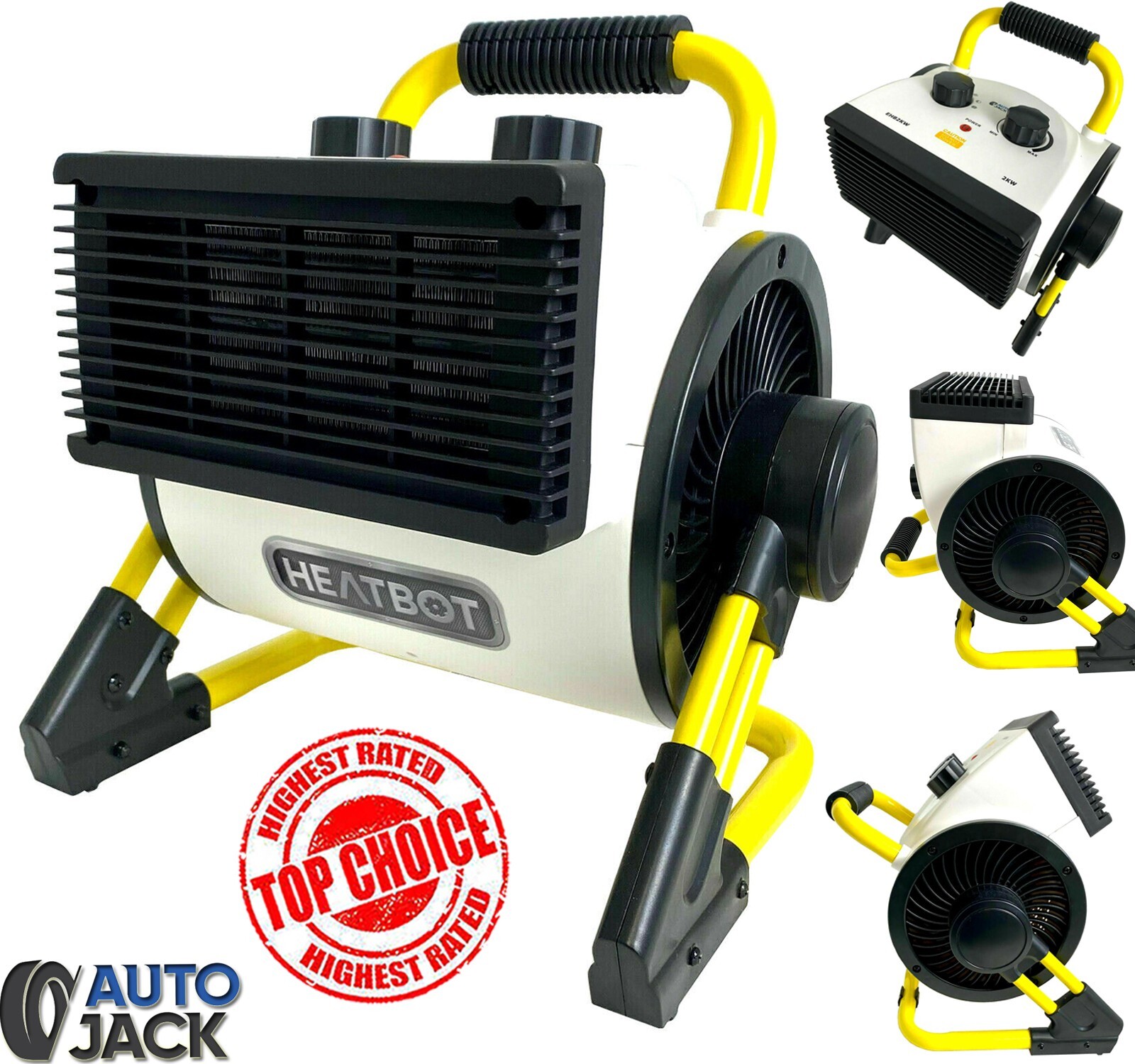 Autojack 2KW Ceramic Fan Heater Space Air Warmer Electric Workshop Garage  240v 5060504001601 | eBay