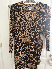  ASOS Size 14 Patterned Wrap Over Dress