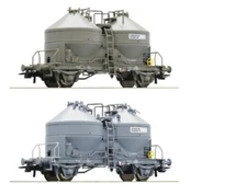 ROCO 76072 Set of 2 silo wagons, type UCS, of the Belgian State Railways