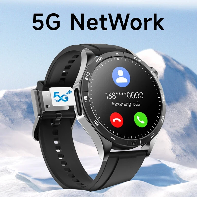 Smart Watch 4G Network SIM Card 1.43 AMOLED Camera with GPS Wifi Google Play - Image 2 of 4