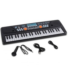 Portable Digital Piano Keyboard w/ Rechargeable Battery  Microphone 49 Keys 