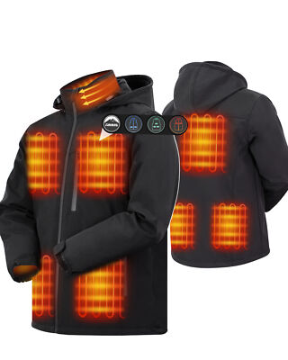 #ad #ad ARRIS Men`s Heated Jacket with 7.4V 7500MAH Battery Pack Windproofamp;Waterproof $103.99
