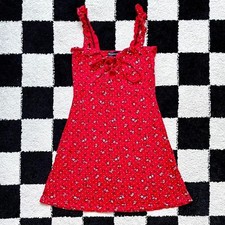 Pretty Little Thing Red Floral Dress 2