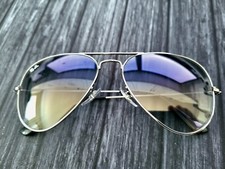 Used 3025 Ray-Ban Aviator Sunglasses 58mm Never Worn W-Case