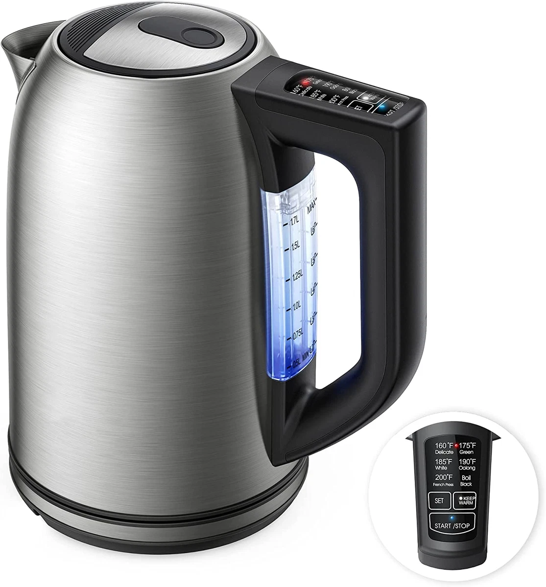 Heating Water to Adjustable Temperature Stainless Steel Kettle