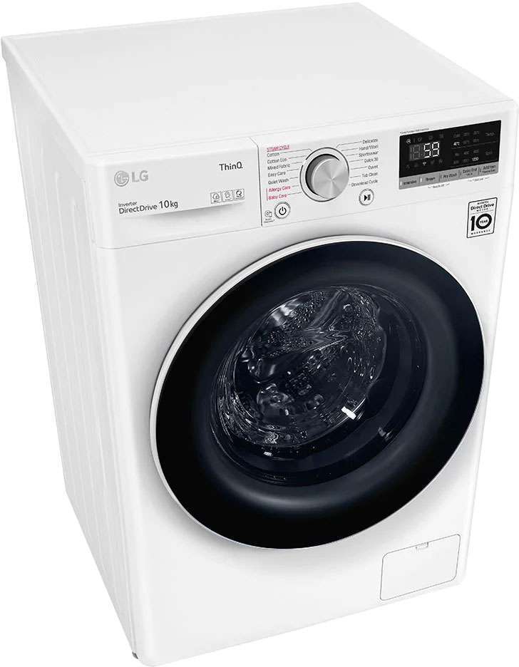 LG WV51410W 10kg Front Load Washing Machine with Steam for sale online