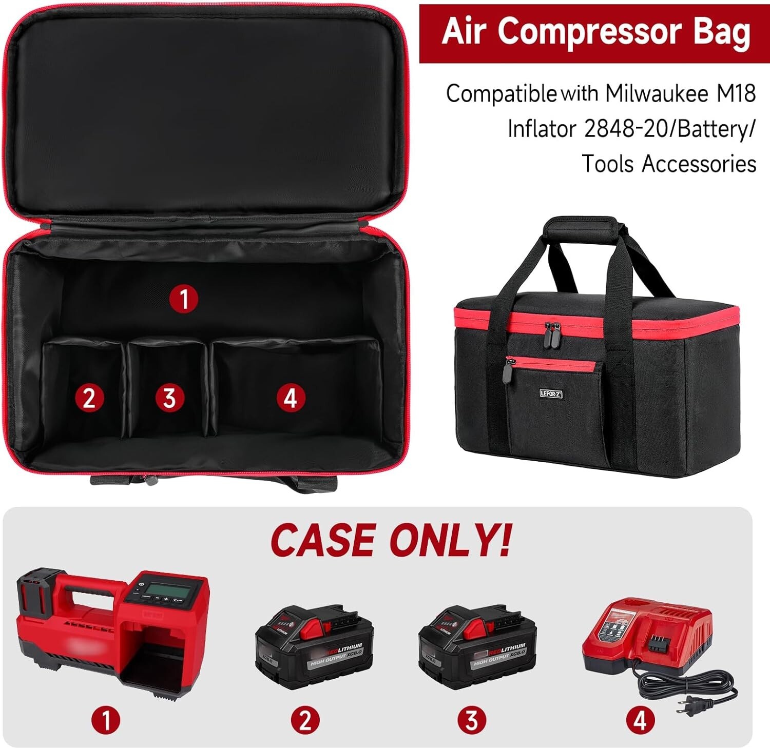 Case for Milwaukee 2848-20 M18 18V Cordless Li-Ion Tire Inflator (Case Only)