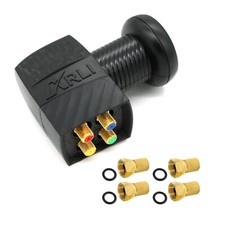 Quad LNB + 4 F Stecker inkl. Wetterschutz 4K ...