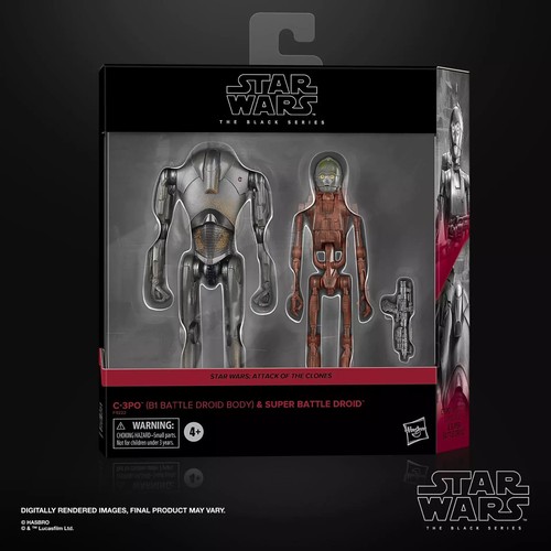 Hasbro Star Wars Black Series 6" C-3PO B1 Body Super Battle Droid 2-Pack NEW