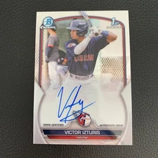 2023 Bowman Chrome Victor Izturis #CPA-VI Auto Cleveland Guardians 1st