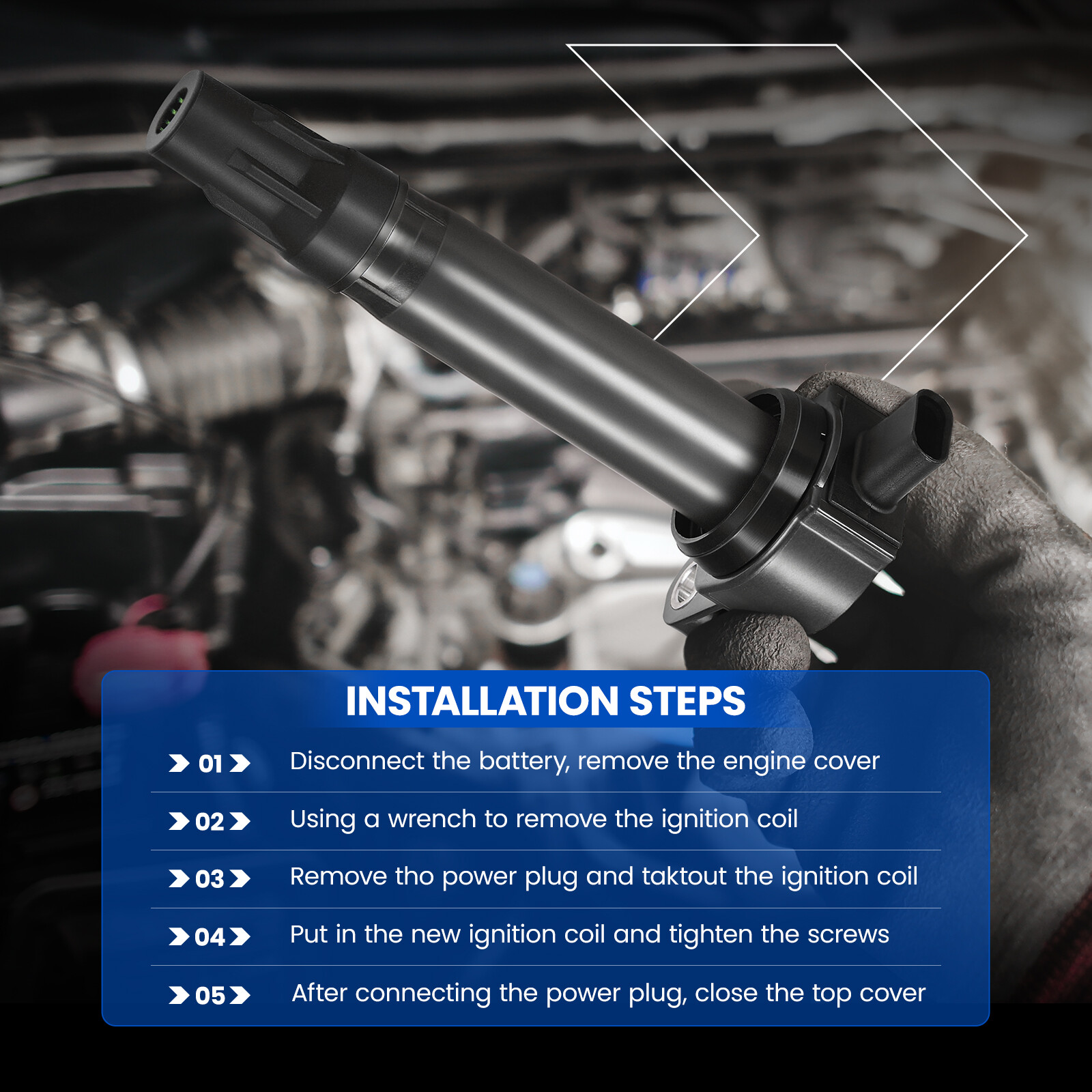 4 Ignition Coils Replacement for 2007 2008 2009 Suzuki SX4 L4 2.0L UF562 UF-562