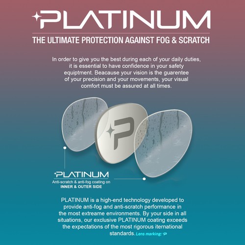 Bolle Copper Lens Safety Glasses TRYOCSP Tryon Range With Platinum Coating - Picture 2 of 3
