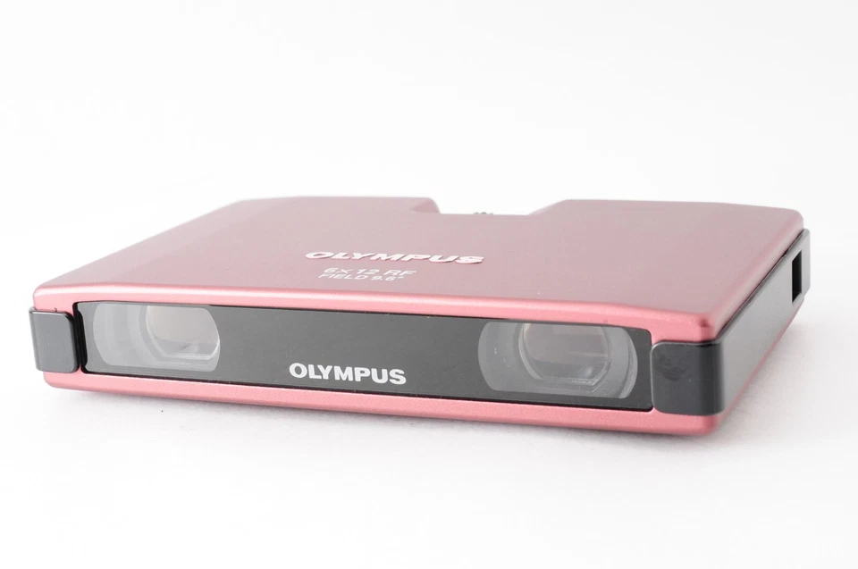 [ N MINT w/Case] Olympus 6x12 RF Field 9.6° Small Size Binoculars Red from JAPAN - Image 2 of 4