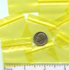 200 Yellow Apple Baggies 1.5 x 1 in. mini zip bags 1510 reclosable
