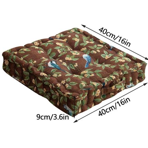 Soft Chair Pad Tufted Padded Booster Cushion Seat Pad Floor Backrest with Handle - Picture 27 of 71