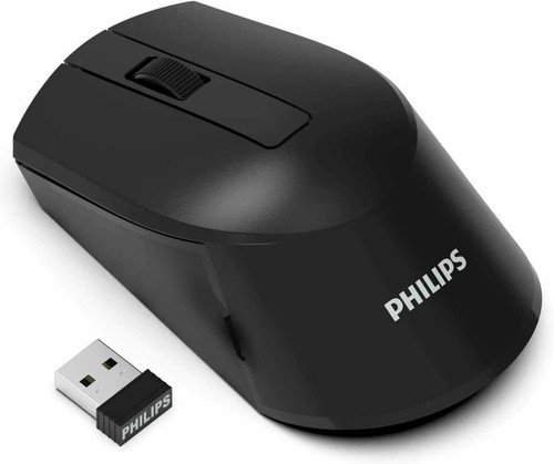 PHILIPS Kabellose Maus 3 Tasten Ergonomische Optische Maus 1600 DPI (SPK7374) - Bild 1 von 6