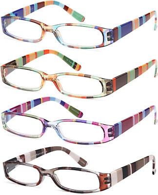 Gamma Ray Women'S Reading Glasses - 4 Pairs Ladies Fashion Readers for Women