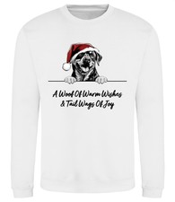 ROTTWEILER Christmas Dog Sweatshirt Adults Kids Woof Wishes Jumper Xmas Sweater