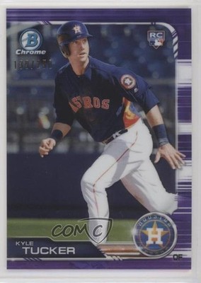 2019 Bowman Chrome Purple Refractor /250 Kyle Tucker (Running) #25 Rookie RC fm0