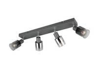 Deckenspot Verstellbar Metall Glas Anthrazit E14 L:58,5 Cm Strahler Deckenlampe