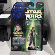 Hasbro Star Wars Power of the Force Han Solo Action Figure 1999 CommTech Chip