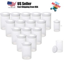 Film Canisters with Caps 35 mm Empty Camera Reel Storage Containers Case Plas...