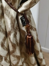 Shimmering Gold Curtains, Hand Made, With Tiebacks