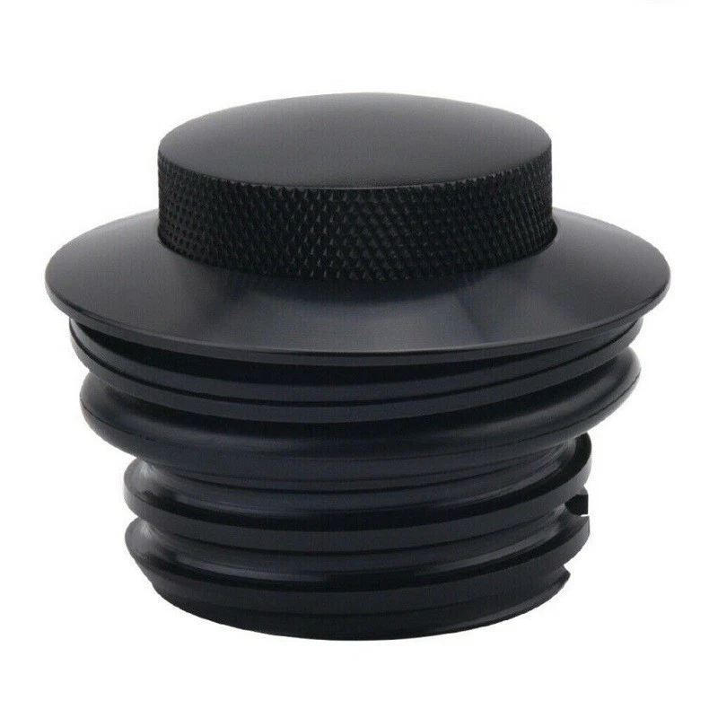 CNC Motorcycle Fuel Flush Pop-up Gas Cap For Harley Softail Dyna Touring Black - Image 4 of 4