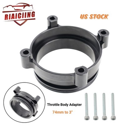 Billet Throttle Body Adapter with O-Rings for DBW Bosch 74mm to 3'' Connection US