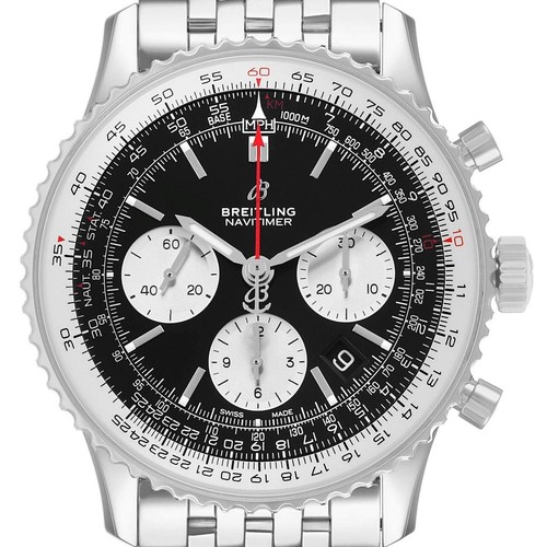 Breitling Navitimer 01 Steel Black Dial Mens Watch AB0121 Box ...