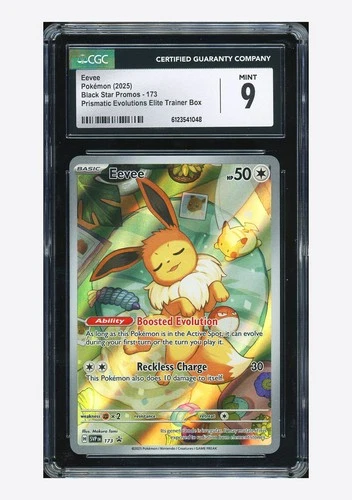Pokemon CGC 9 Eevee Promo 2025 #173 SVP Prismatic Evolutions ETB ENG