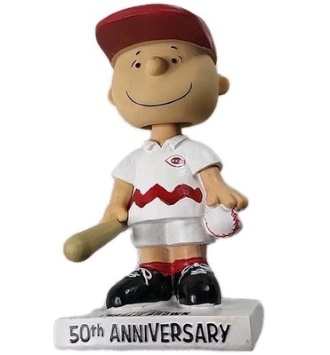 Cincinnati Redds CHARLIE BROWN Peanuts Bobblehead 50th Anniversary