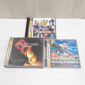 Sega Saturn Japanese Console bundle with 3 games & memory V. Fighter Enemy Zero
