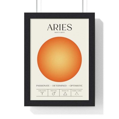 Widder Astrologie Karte Poster Sternzeichen Wandbild Druck Geschenk Deko
