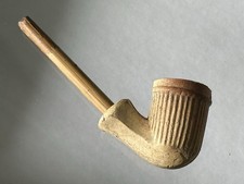 NICE LATE MISSISSIPIAN / PROTO-HISTORIC CLAY TRADE PIPE FROM OHIO, FUR TRADE ERA