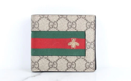 Portefeuille Gucci Web Supreme Bee bi pliable 41597680