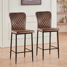 Image of Bar Stools Set of 2 4 Breakfast Bar Chairs Counter Kitchen Island Dining Room