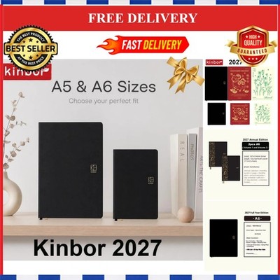 Kinbor 2027 Planner A5 A6 Weekly Monthly Journal Schedule Organizer