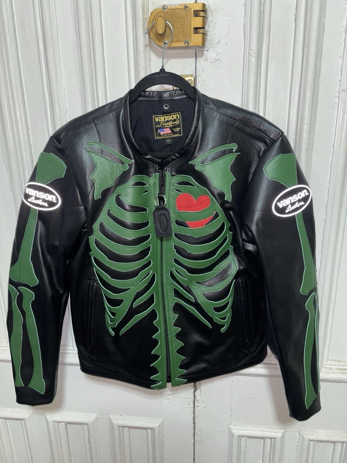 Vanson X 7uice Motorcycle Bones Jacket. (limited Edition) - product detail image 1