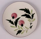 STANGL PINK THISTLE PATTERN SALAD PLATE 8” D POTTERY TRENTON NJ !!