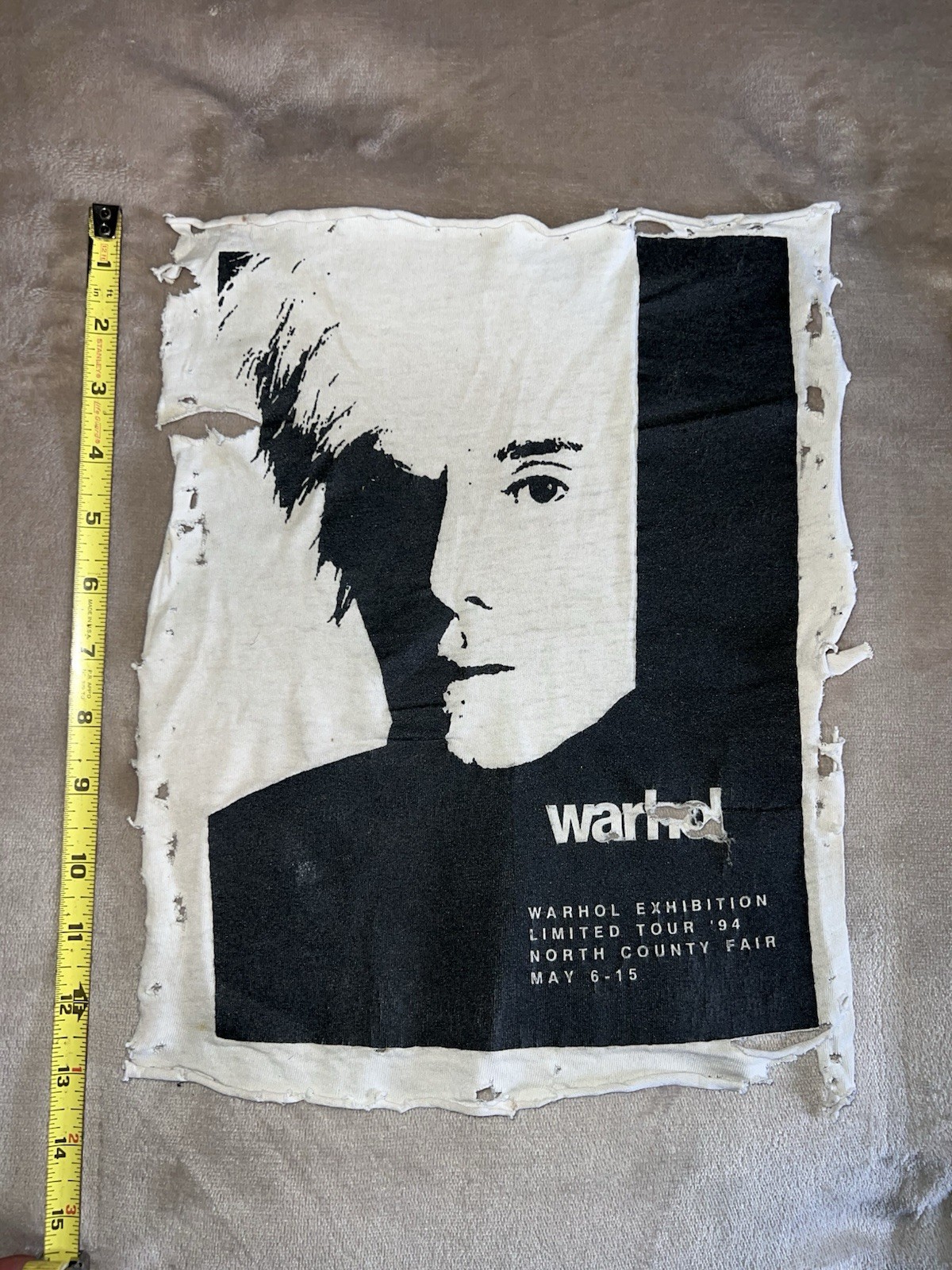 90's ANDY WARHOL WARHOL LIMITED Tシャツ XL 90s ANDY WARHOL Exhibition T-Shirt Art Patch Rare Pro… - Gem