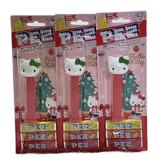 Lot of 3 - 2025 Christmas Pez: Happy Holidays Hello Kitty  - Exp 10/02/30 New