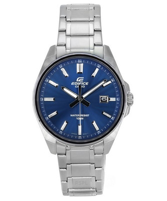 Casio EDIFICE Analog Stainless Steel Blue Dial Quartz EFV-150D-2A Mens Watch