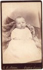 Antique Carte de Visite Photo Sweet Baby wearing Long Christening Gown CDV 1880s — photo 1