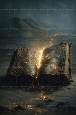 NECRONOMICON ART PRINT, Gothic Fantasy Wall Decor, Cthulhu Book Lovecraft Poster