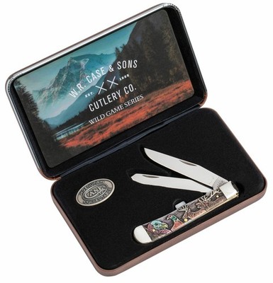 CASE XX KNIVES USA WILD GAME NATURAL BONE TRAPPER KNIFE DEER TURKEY HUNTER 60585
