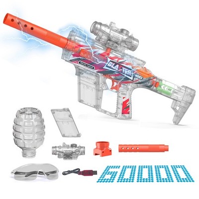 Gel Ball Blaster Transparent Version Electric Semi Auto Powerful 170 White 